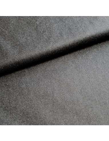 Tissu, Caban Uni, Noir Intense, Laize 150 cm, 55% Laine 45% Polyester