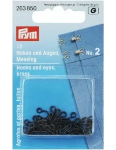 Agrafes et œillets Prym taille 2 noires | Zephyr Tissus