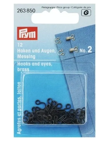 Agrafes et œillets Prym taille 2 noires | Zephyr Tissus