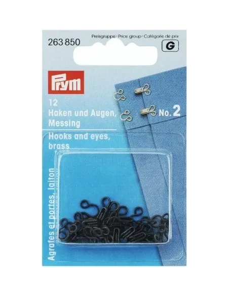 Agrafes et œillets Prym taille 2 noires | Zephyr Tissus