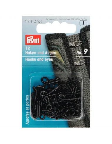 Agrafes pour vestons Prym No. 9 noir | Zephyr Tissus
