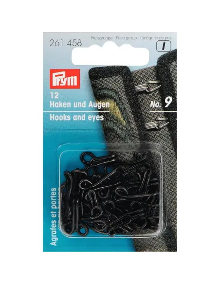 Agrafes pour vestons Prym No. 9 noir | Zephyr Tissus