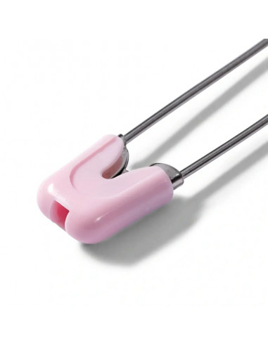Épingles de sûreté bébé, 55mm, rose