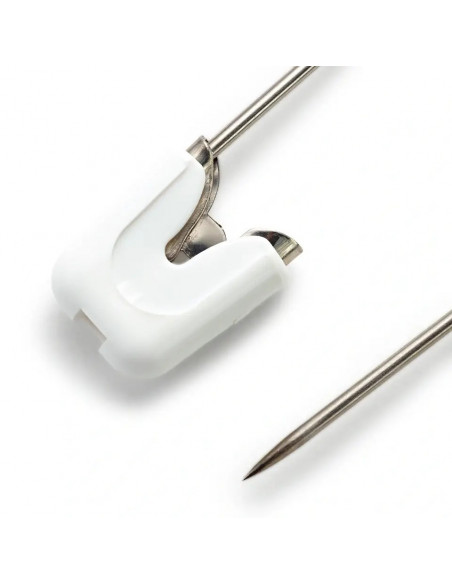Épingles de sûreté bébé, 55mm, blanc
