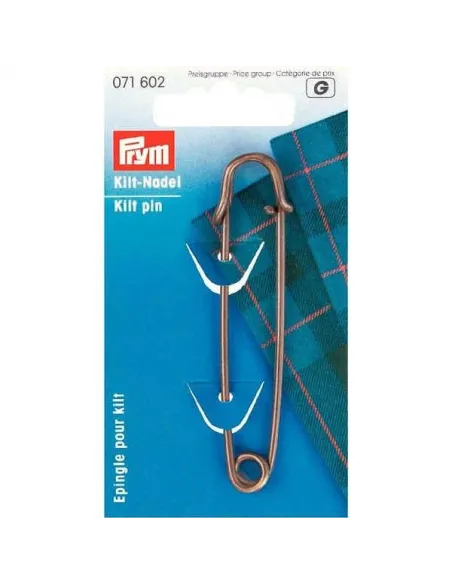 Épingle pour kilt Prym 76 mm laiton antique | Zephyr Tissus