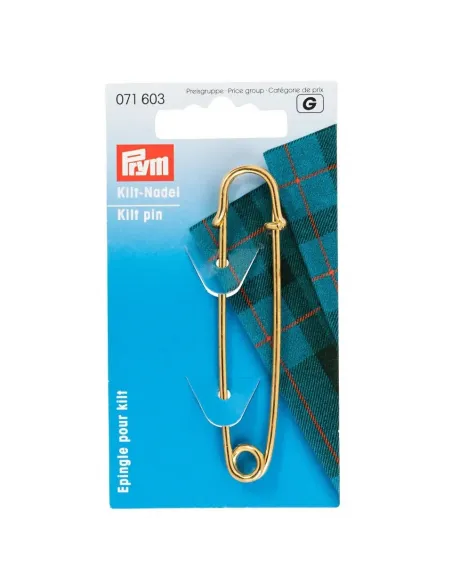 Épingle pour kilt Prym dorée 76 mm | Zephyr Tissus