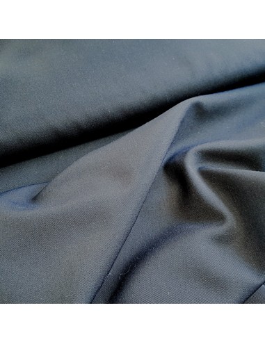 Tissu, Gabardine Uni, Marine Foncé, Laize 150 cm, Laine Polyester