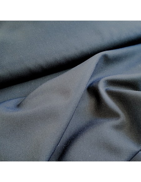Tissu, Gabardine Uni, Marine Foncé, Laize 150 cm, Laine Polyester