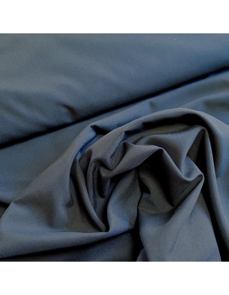 Tissu, Tailleur Toucher Laine Uni, Bleu Marine, Laize 150 cm, 65% Polyester 35% Viscose
