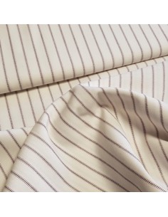Tissu, Bachette Piquée Rayures, Rouge Bleu Écru, Laize 150 cm, Polyester d'Ameublement 2