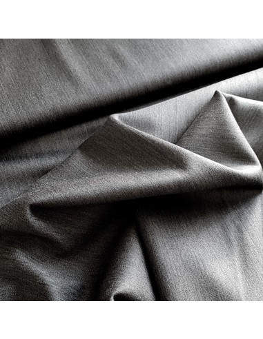 Tissu, Laine Vierge Unie, Gris Anthracite, Laize 150 cm, 100% Laine