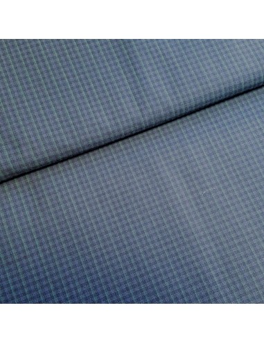 Tissu, Tailleur Petits Carreaux, Vert Multicolore, Laize 150 cm, 80% Polyester 20% Coton