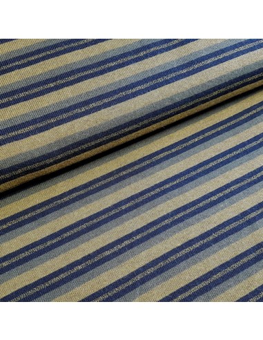 Tissu, Lainage Rayures, Noires et Vertes Kaki, Laize 150 cm, 100% Acrylique