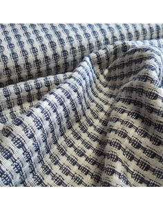 Tissu, Tartan Écossais Classique, Vert Sapin, Bleu Marine et Rouge Brique, Laize 150 cm, Viscose, Soie et Polyester 2
