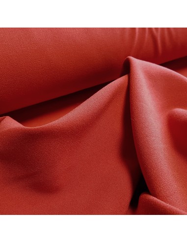 Tissu, Tailleur Uni Stretch, Rouge Écarlate, Laize 150 cm, Polyester Viscose Spandex