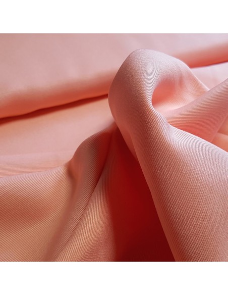 Tissu, Toile Mélangée, Rose Saumon, Laize 150 cm, 80% Polyester 20% Viscose