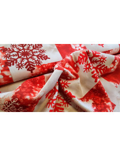 Aspect lin flocons rouge 2