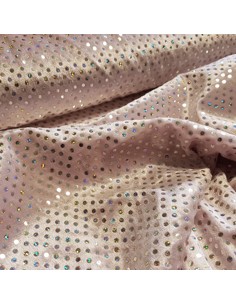 Tissu, Panne de Velours Disco, Rose, Laize 150 cm, 100% Polyester 2