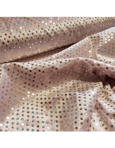 Tissu, Panne de Velours Disco, Rose, Laize 150 cm, 100% Polyester