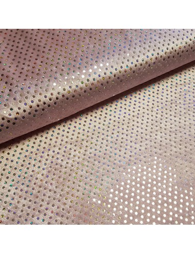 Tissu, Panne de Velours Disco, Rose, Laize 150 cm, 100% Polyester