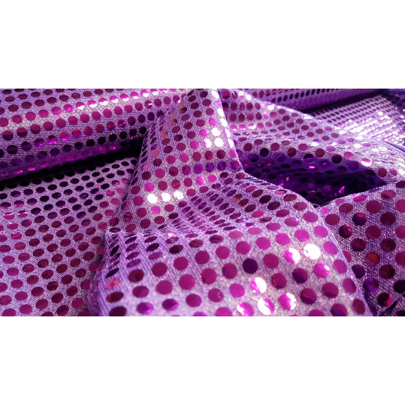 Tissu strass disco violet