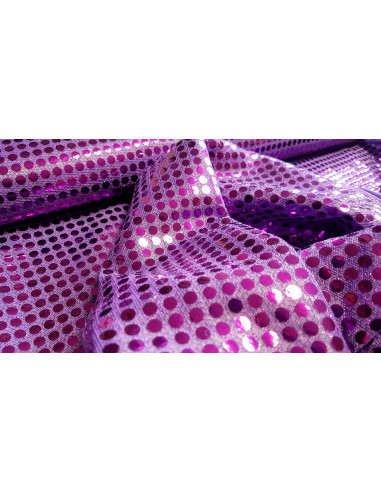 Tissu strass disco violet