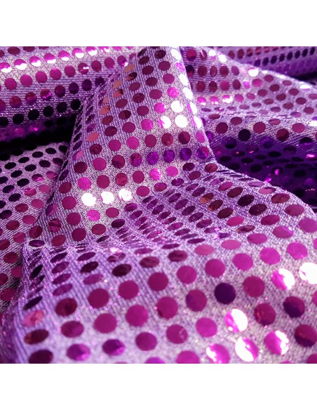 Tissu, Strass Disco, Violet, Laize 100 cm, 100% Polyester