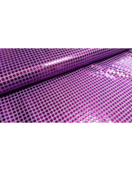 Tissu strass disco violet