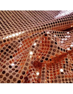 Tissu, Strass Disco, Saumon, Laize 100 cm, 100% Polyester 2