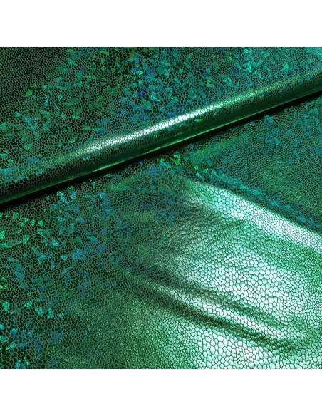 Tissu, Jersey Disco, Vert Émeraude, Laize 150 cm, 95% Polyester 5% Spandex