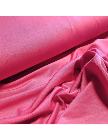 Tissu, Jersey Lycra Uni, Rose Vif, Laize 150 cm, Polyester Spandex Stretch