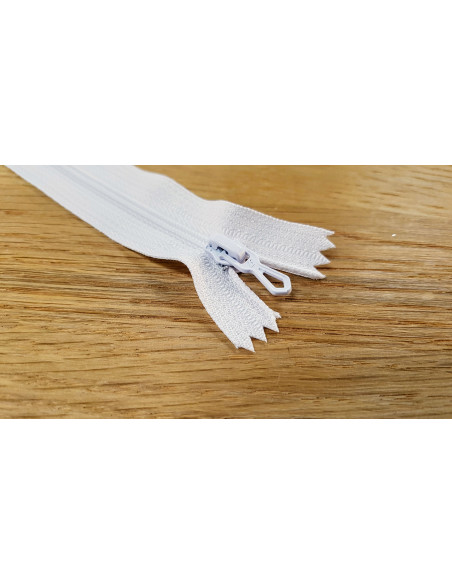 Fermeture Eclair Z51, Nylon, blanc, 10cm
