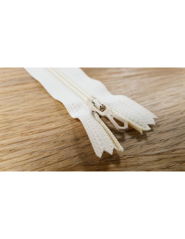Fermeture Eclair Z51, Nylon, écru, 25cm