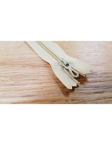 Fermeture Eclair Z51, Nylon, beige, 12cm