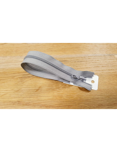 Fermeture Eclair Z51, Nylon, gris clair, 12cm