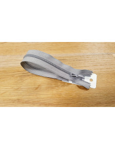 Fermeture Eclair Z51, Nylon, gris clair, 30cm