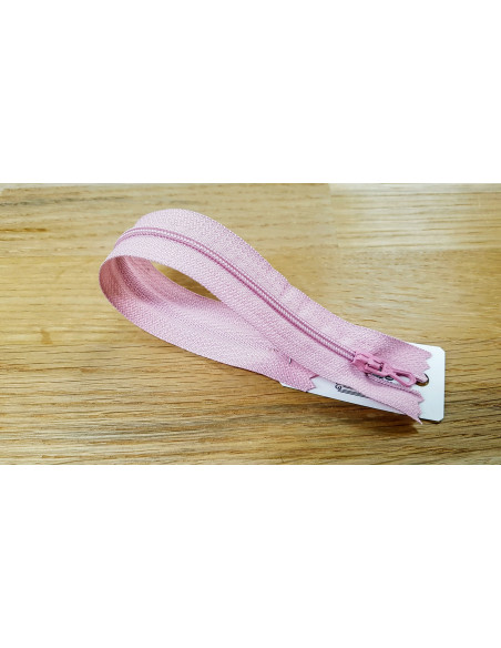 Fermeture Eclair Z51, Nylon, rose pâle, 15cm