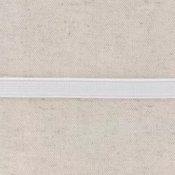 Élastique côtelé, 10mm, blanc