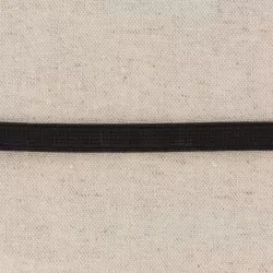 Élastique côtelé, 10mm, noir