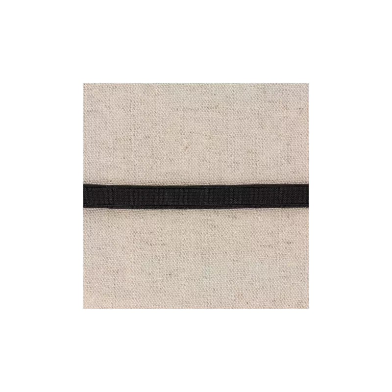 Élastique côtelé, 10mm, noir