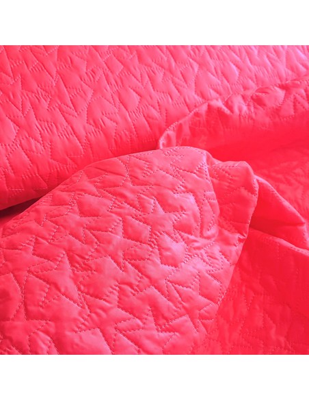 Tissu, Matelassé Étoiles, Rose Poudré, Laize 140 cm, 100% Polyester