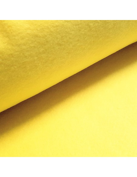 Tissu, Feutrine Unie, Jaune Fluo, Laize 180 cm, 100% Polyester 200g/ml