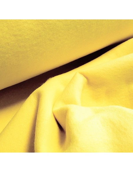 Tissu, Feutrine Unie, Jaune Fluo, Laize 180 cm, 100% Polyester 200g/ml