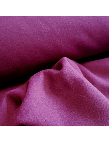 Tissu, Caban Uni, Prune Intense, Laize 150 cm, 90% Laine 10% Polyester