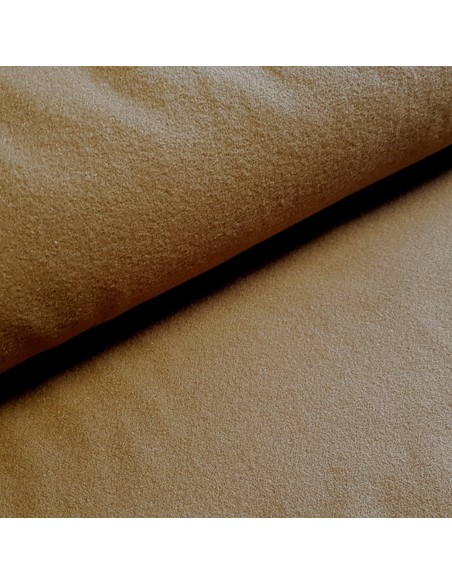 Tissu, Caban Uni, Marron Chocolat, Laize 150 cm, 90% Laine 10% Polyester