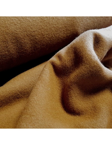 Tissu, Caban Uni, Marron Chocolat, Laize 150 cm, 90% Laine 10% Polyester