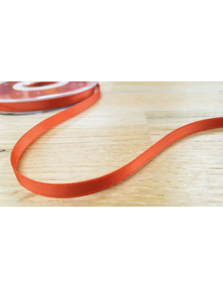 Ruban satin, 6mm, corail