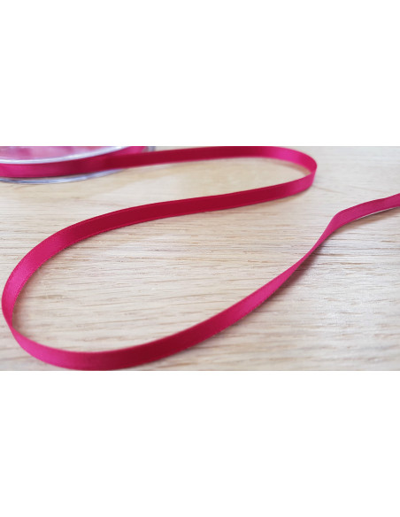 Ruban satin, 6mm, rose fuchsia