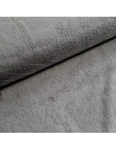 Tissu, Fourrure Uni, Gris Anthracite, Laize 150 cm, 100% Polyester