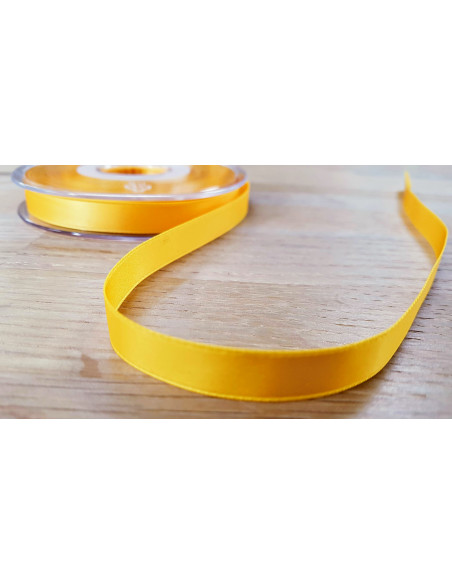 Ruban satin, 10mm, jaune maïs